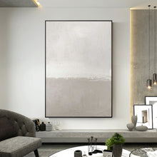 Load image into Gallery viewer, Beige and White Painting Beige Abstract Painting Beige Wall Decor Qp055