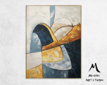 Load image into Gallery viewer, Green Gold Yellow Abstract Painting Living Room Wall Art Np060