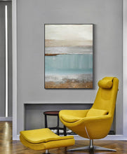 Load image into Gallery viewer, Big Ocean Art Blue Painting Beach Sunset Painting Op030