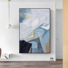 Load image into Gallery viewer, Grey And Blue Painting Modern Bright Wall Art For Living Room Ap117