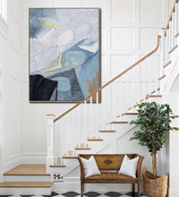 Load image into Gallery viewer, Grey And Blue Painting Modern Bright Wall Art For Living Room Ap117