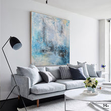 Load image into Gallery viewer, Blue And White Painting Modern Painting Living Room Wall Art Ap115
