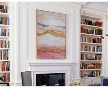 Load image into Gallery viewer, Pink Gold Painting Home Wall Decor Oversized Canvas Paintings Op077