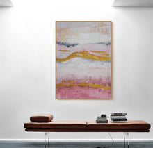 Load image into Gallery viewer, Pink Gold Painting Home Wall Decor Oversized Canvas Paintings Op077