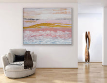 Load image into Gallery viewer, Beige Pink Gold Painting Big Painting for Living Room Op014