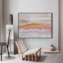 Load image into Gallery viewer, Beige Pink Gold Painting Big Painting for Living Room Op014