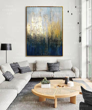 Load image into Gallery viewer, Gold Leaf Abstract Painting Modern Wall Art Large Colorful Paintings Np016
