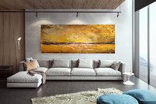 Load image into Gallery viewer, Large Canvas Abstract Art Gold Painting Landscape Contemporary Art Gp066