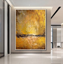 Load image into Gallery viewer, Large Canvas Abstract Art Gold Painting Landscape Contemporary Art Gp066