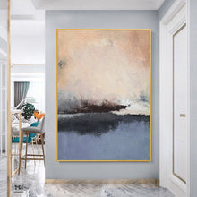 Load image into Gallery viewer, Beige And Grey Painting Texture Art Contemporary Art For Living Room Kp019