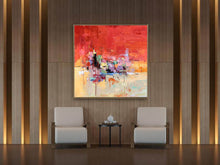 Load image into Gallery viewer, Red Abstract Painting on Canvas Colorful Abstract Painting NP053
