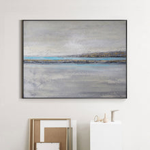 Load image into Gallery viewer, Coastal Wall Art Large Wall Art Beach Painting Grey Wall Painting Op062