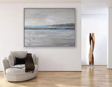 Load image into Gallery viewer, Coastal Wall Art Large Wall Art Beach Painting Grey Wall Painting Op062