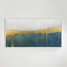 Load image into Gallery viewer, Decor Green Painting Gold Painting Rich Textured Office Wall Art