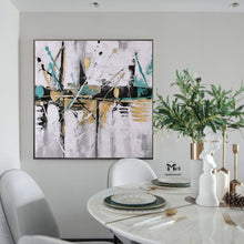 Load image into Gallery viewer, Black and Grey Wall Art Gold Painting Modern Wall Painting Ap105