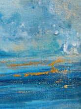 Load image into Gallery viewer, Oversized Art for Sale Ocean Landscape Painting Blue Abstract Painting Gp074
