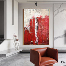 Load image into Gallery viewer, Red Abstract Painting 3D Texture Painting Hand Made Kp020