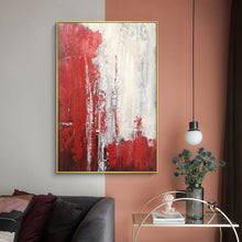 Load image into Gallery viewer, Red Painting Modern Wall Painting Contemporary Art Heavy Texture Painting Kp021