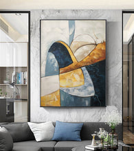 Load image into Gallery viewer, Green Gold Yellow Abstract Painting Living Room Wall Art Np060