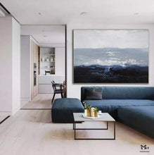 Load image into Gallery viewer, Ocean Waves Painting Abstract Ocean Painting Blue Seascape Painting Kp011