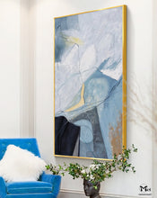 Load image into Gallery viewer, Grey And Blue Painting Modern Bright Wall Art For Living Room Ap117