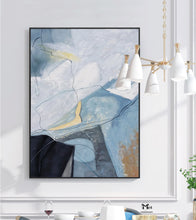 Load image into Gallery viewer, Grey And Blue Painting Modern Bright Wall Art For Living Room Ap117