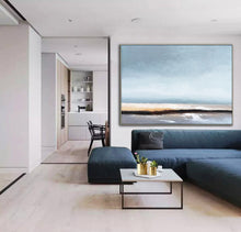 Load image into Gallery viewer, Large Beach Painting Beach Wall Art Abstract Painting Landscape Kp22