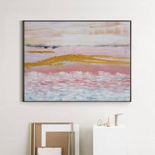 Load image into Gallery viewer, Beige Pink Gold Painting Big Painting for Living Room Op014
