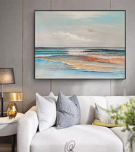 Load image into Gallery viewer, Ocean Painting Large Coastal Wall Art Beach Painting Landscape Op074