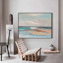 Load image into Gallery viewer, Ocean Painting Large Coastal Wall Art Beach Painting Landscape Op074