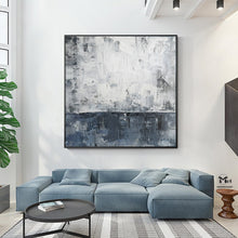 Load image into Gallery viewer, Navy Blue Abstract Painting Original Minimalist Art Ap123