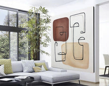 Load image into Gallery viewer, Beige Paintings On Canvas Contemporary Art Nursery Wall Decor Kp035