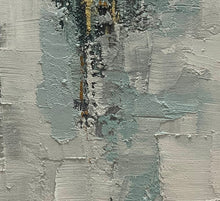 Load image into Gallery viewer, Gray Gold Abstract Painting on Canvas Original Canvas Wall Art Yp008
