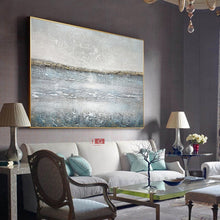 Load image into Gallery viewer, Large Abstract Painting Grey Seascape Painting Beach Painting Qp050