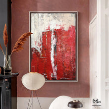 Load image into Gallery viewer, Red Abstract Painting 3D Texture Painting Hand Made Kp020