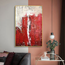 Load image into Gallery viewer, Red Abstract Painting 3D Texture Painting Hand Made Kp020