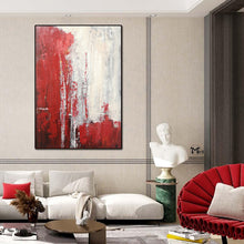 Load image into Gallery viewer, Red Painting Modern Wall Painting Contemporary Art Heavy Texture Painting Kp021