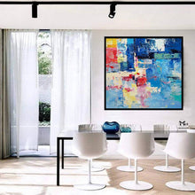 Load image into Gallery viewer, Colorful Abstract Painting Blue Painting Texture Art Kp001