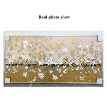 Load image into Gallery viewer, Gold And Silver Handmade Acrylic Canvas Texture Abstract Art Gp051