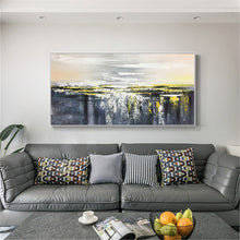 Load image into Gallery viewer, Original Acrylic Gold Art Black Texture Decoration Enormous Canvas Art Gp056