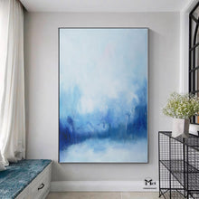 Load image into Gallery viewer, Ocean Abstract Painting Blue Ocean Abstract Oil Painting Ap127