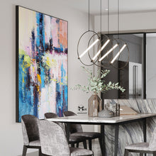 Load image into Gallery viewer, Colorful Abstract Painting Pink And Blue Canvas Painting Ap114