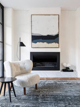 Load image into Gallery viewer, Grey Beige Navy Painting on Canvas, Large Textured Acrylic Room Decor Gp083