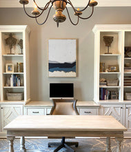 Load image into Gallery viewer, Grey Beige Navy Painting on Canvas, Large Textured Acrylic Room Decor Gp083