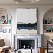 Load image into Gallery viewer, Grey Beige Navy Painting on Canvas, Large Textured Acrylic Room Decor Gp083