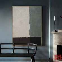 Load image into Gallery viewer, White Green Brown Black Art Living Room Handmade Painting Qp048