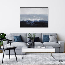 Load image into Gallery viewer, Ocean Waves Painting Abstract Ocean Painting Blue Seascape Painting Kp011