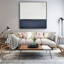 Load image into Gallery viewer, Blue Canvas Painting Artwork White Canvas Wall Art for Bedroom Gp041