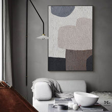 Load image into Gallery viewer, Beige Gray Minimalist Abstract Painting Living Room Nordic Painting Ap111