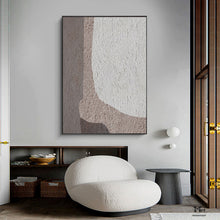 Load image into Gallery viewer, Beige And Gray Abstract Painting Geometric Art Ap126